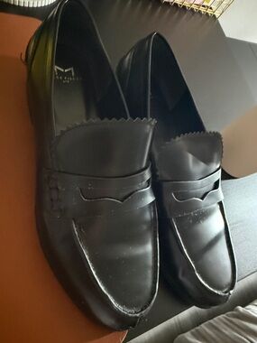 Hamilton Black Leather women  Penny Loafers